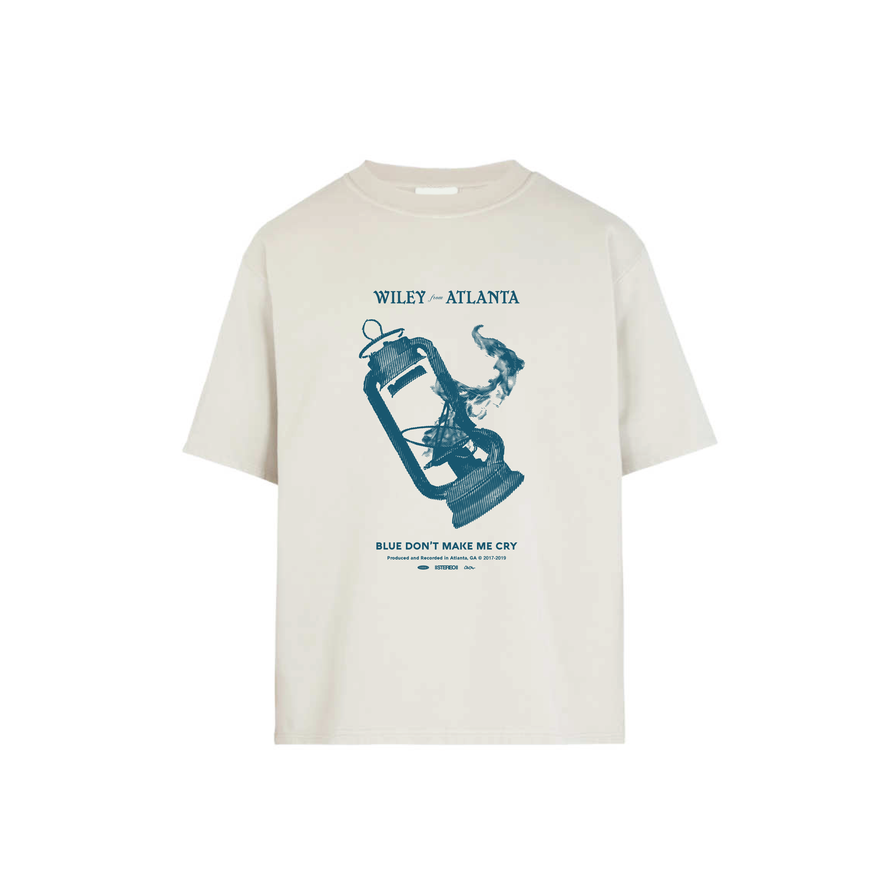 Wiley from Atlanta Merch Shirt Axel Olson Blue Dont Make Me Cry